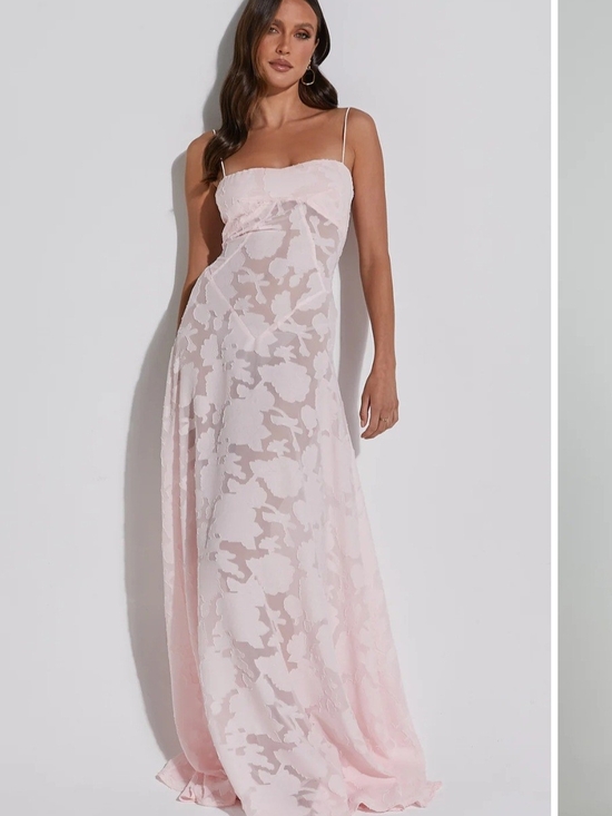 Showpo. Dresses & Skirts - Showpo Pale Pink Floral Lace Maxi Dress size small nwt